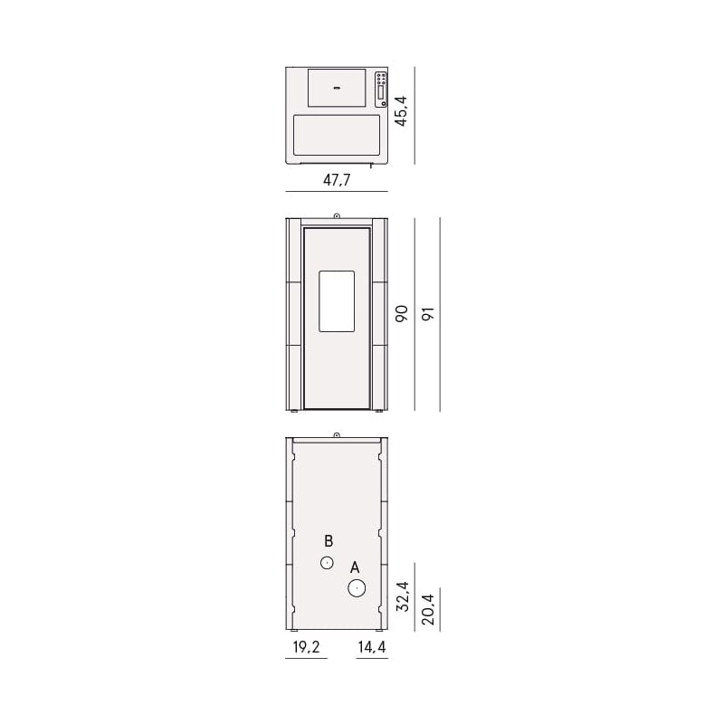 Estufa de Pellet CRISTAL 7KW WIFI 3 Estufa de Pellet CRISTAL 7KW WIFI - Imagen 3