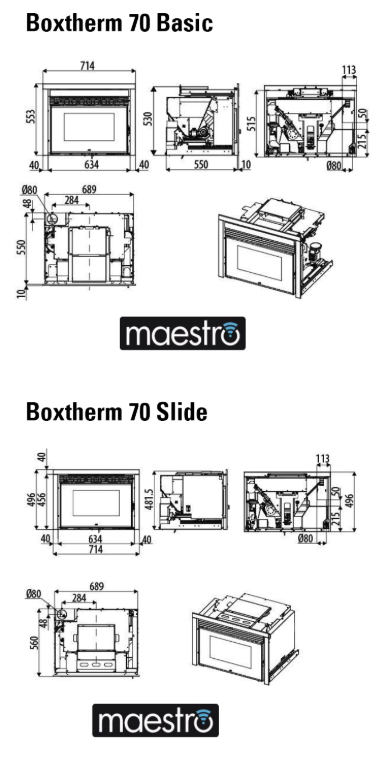 Insertable de pellet MCZ BOXTHERM 70 Maestro Air M1 2 Insertable de pellet MCZ BOXTHERM 70 Maestro Air M1 - Imagen 2